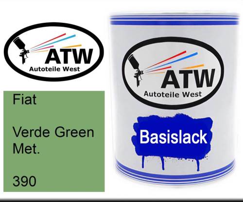 Fiat, Verde Green Met., 390: 1L Lackdose, von ATW Autoteile West.